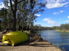Camp at Barooga by the Murray River.