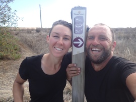 Our first Mawson trail marker.