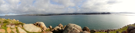 Looking back over Victor Harbour from Granite Island