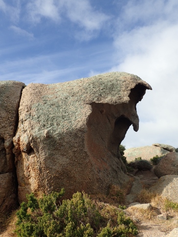 Erosion of the granite rocks.
